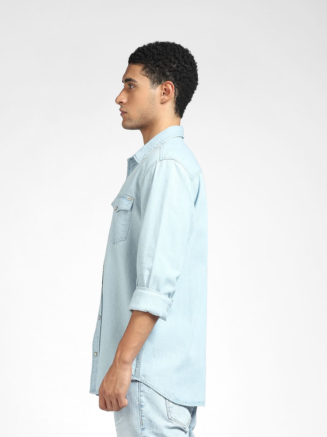 Light Blue Denim Full Sleeves Shirt