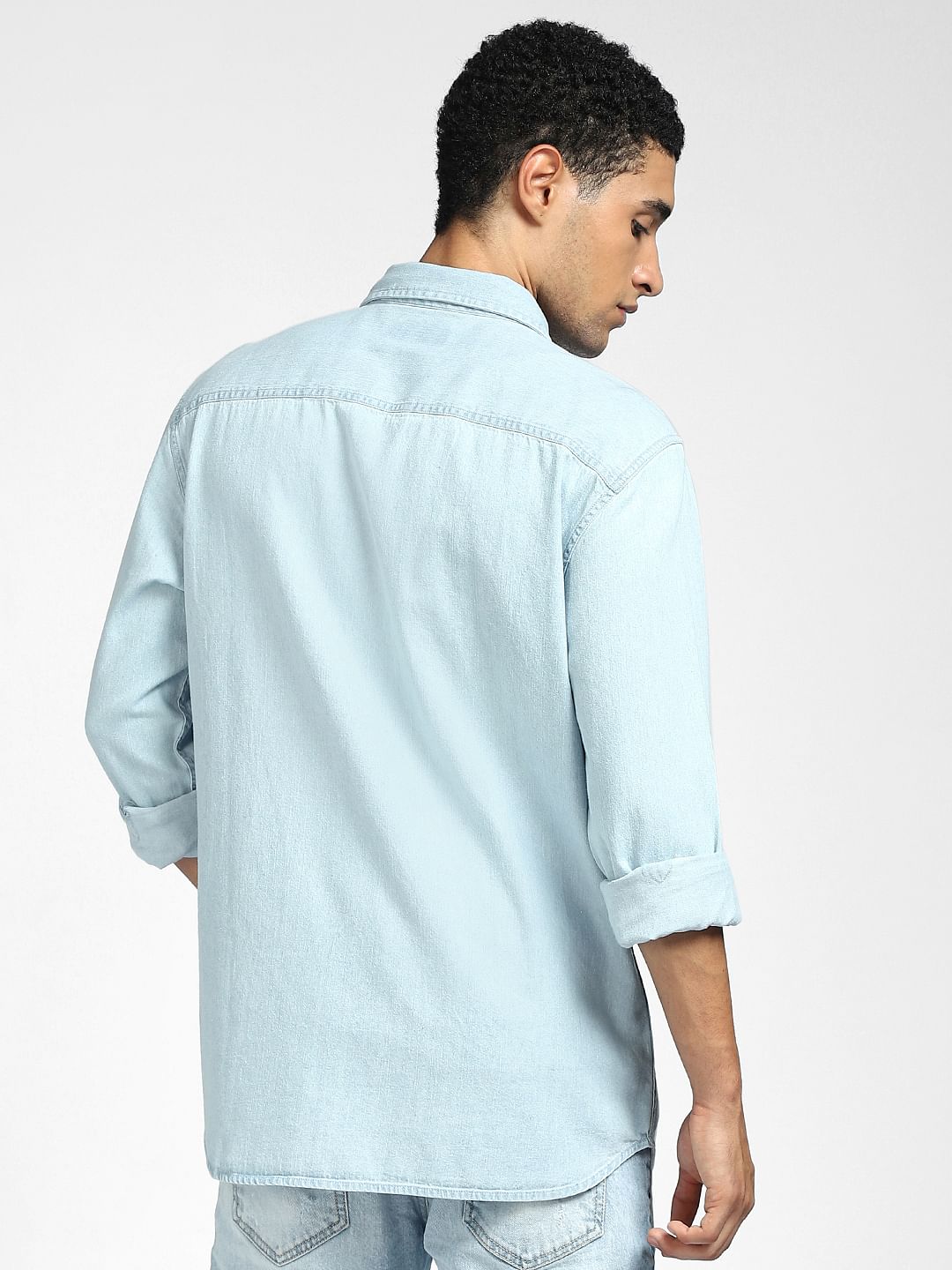 Light Blue Denim Full Sleeves Shirt