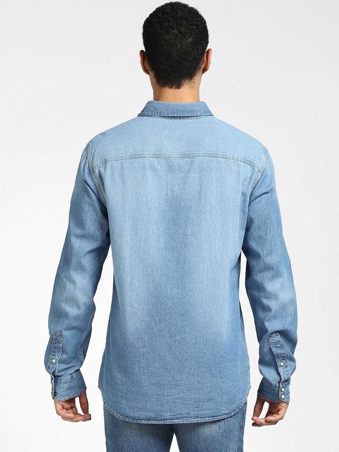 Light Blue Denim Full Sleeves Shirt