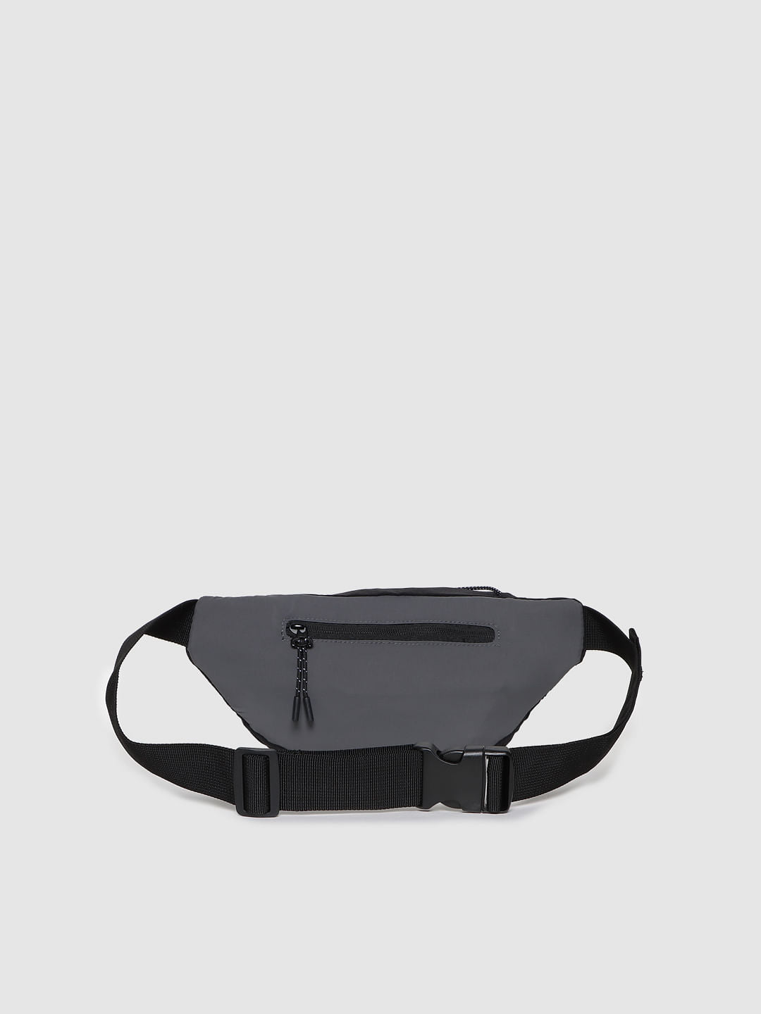 Black Logo Print Fanny Pack