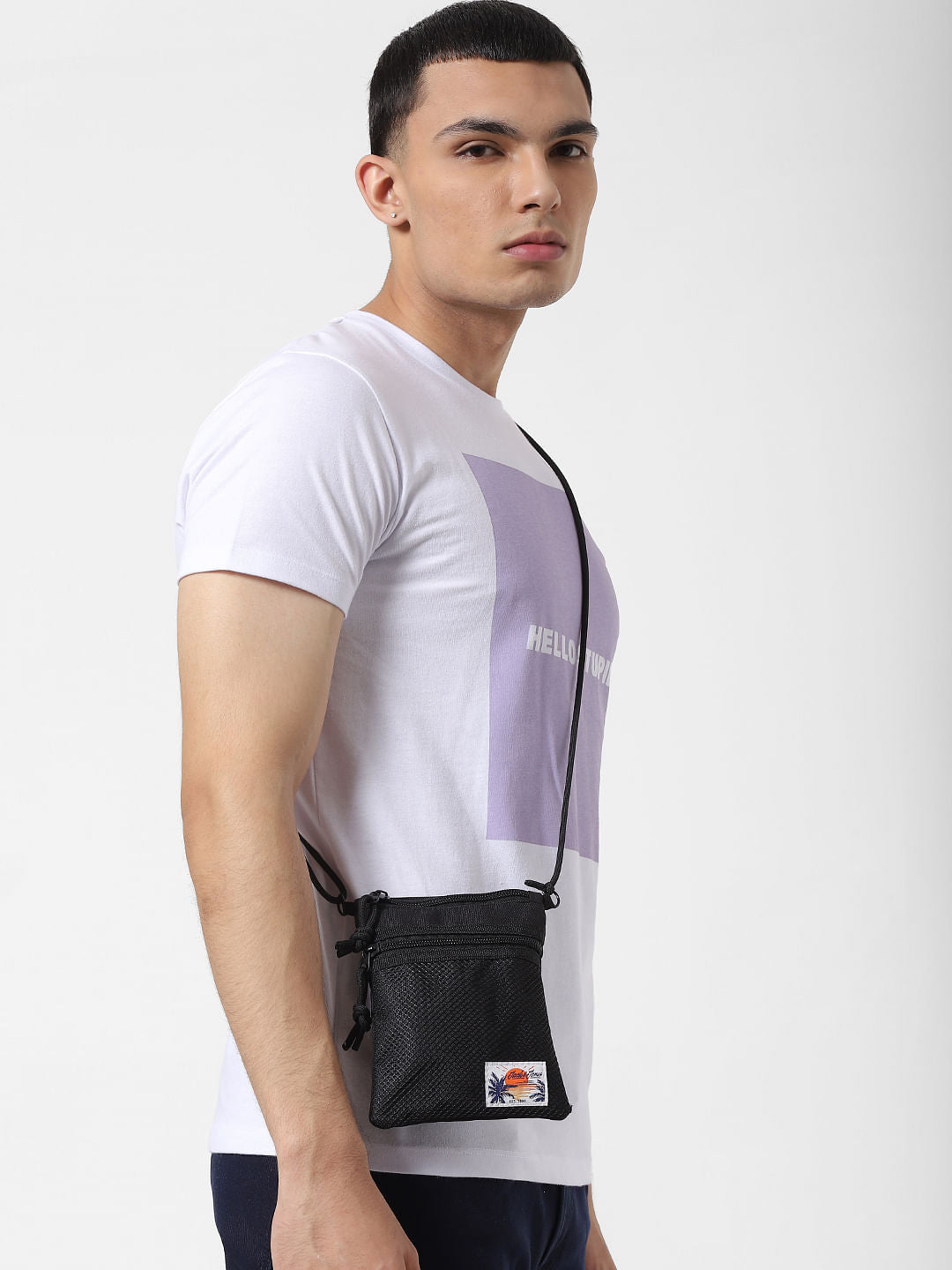 Black Mesh Sling Bag - ONE