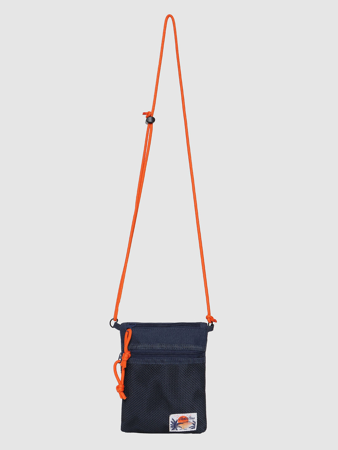 Navy Blue Mesh Sling Bag