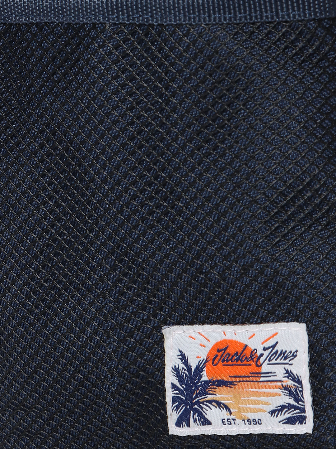 Navy Blue Mesh Sling Bag