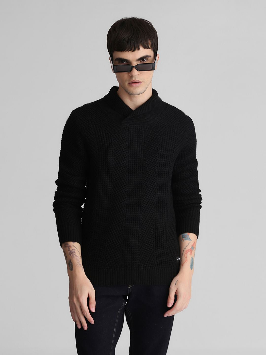 Black Knitted Sweater - S