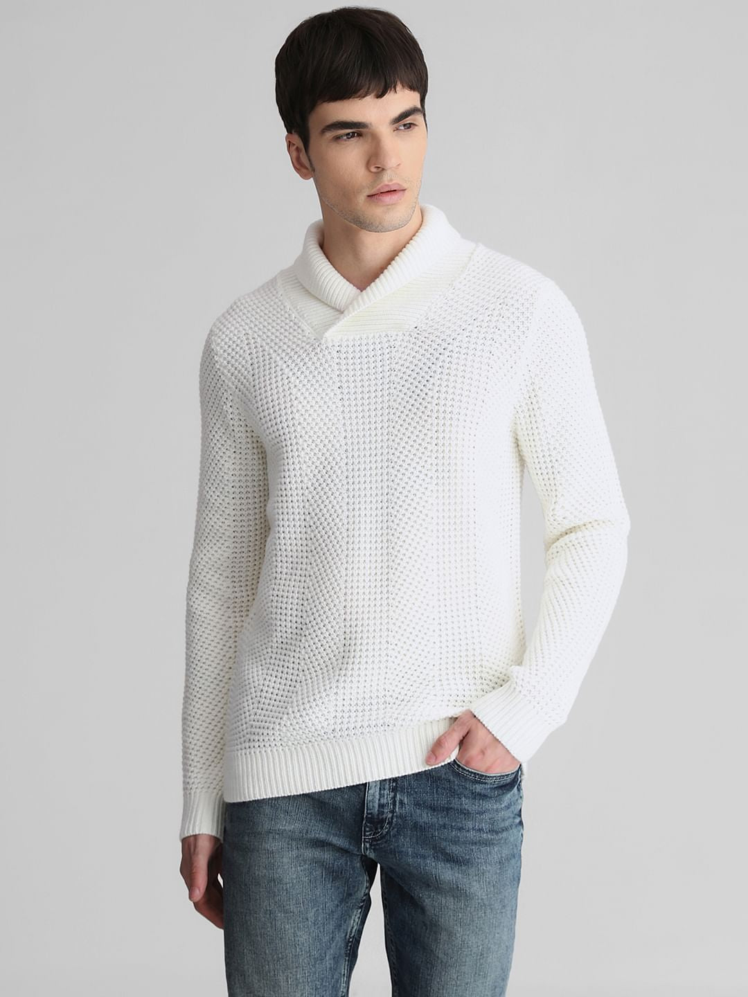 White Knitted Sweater
