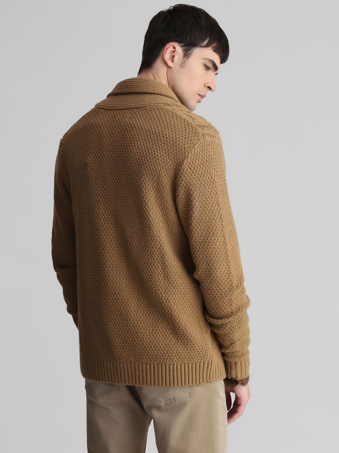 Brown Knitted Cardigan