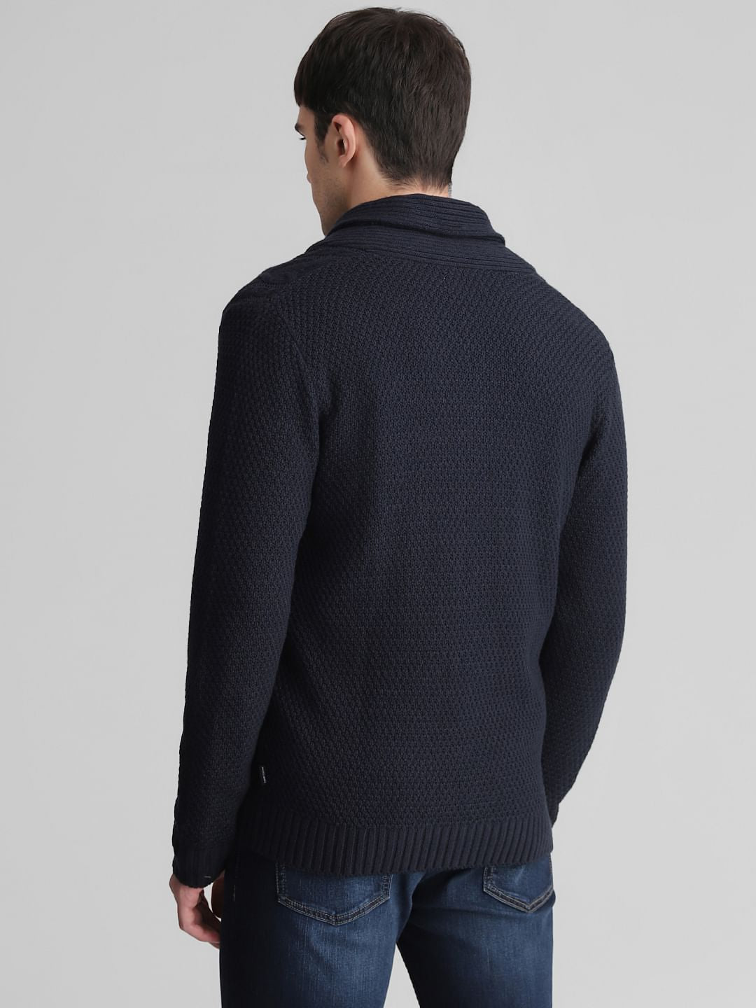 Dark Blue Knitted Cardigan
