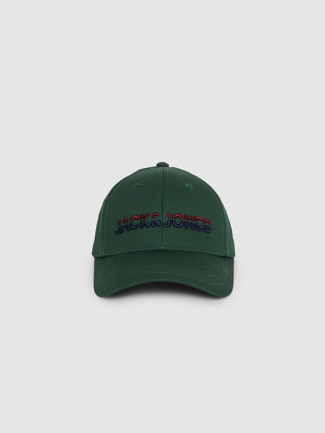 Green Logo Print Baseball Cap