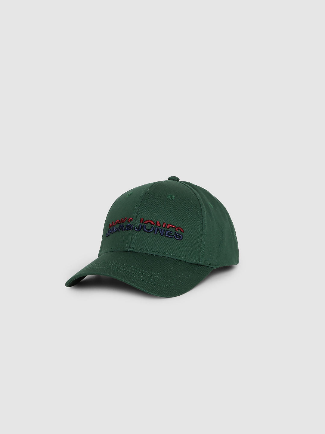 Green Logo Print Baseball Cap