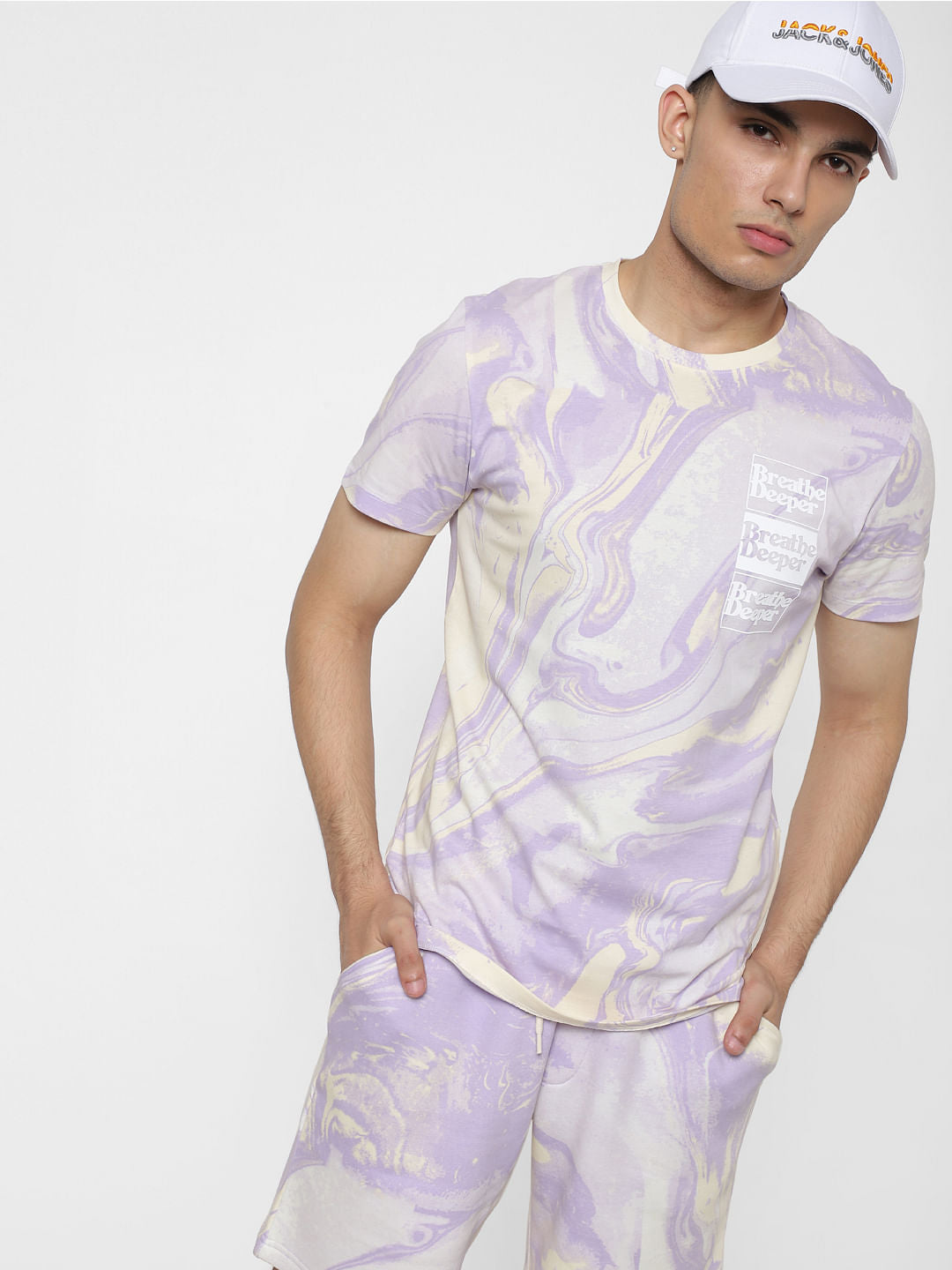 Purple Tie Dye Crew Neck T-shirt - S