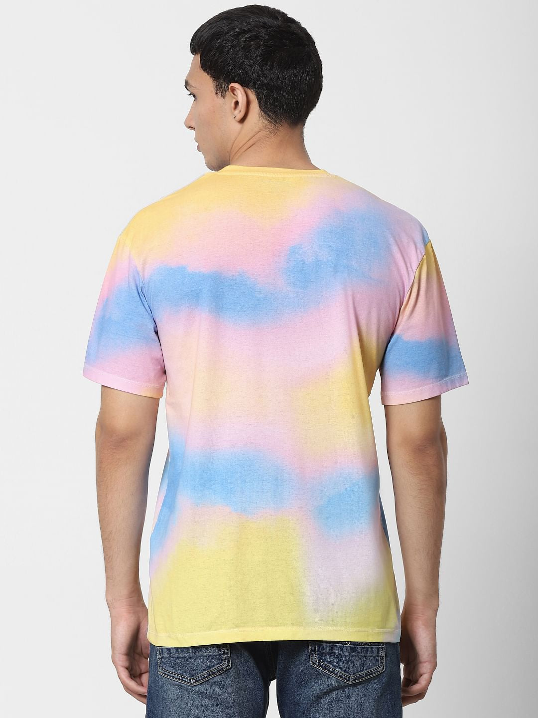 Multi-coloured Tie Dye Crew Neck T-shirt