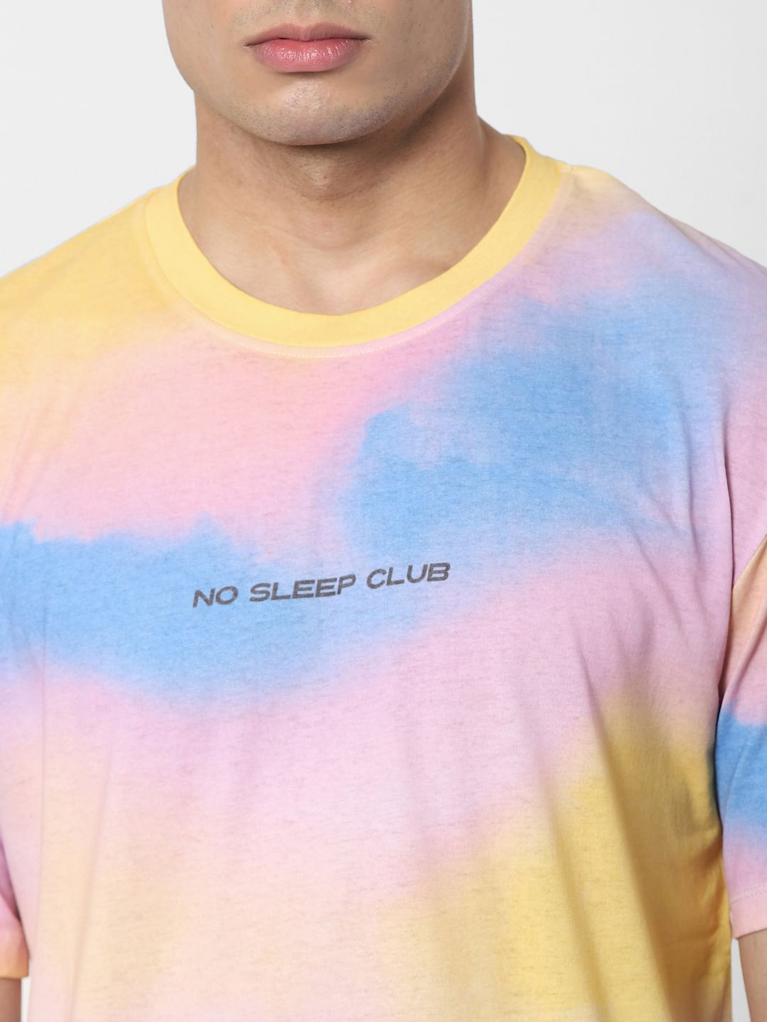 Multi-coloured Tie Dye Crew Neck T-shirt