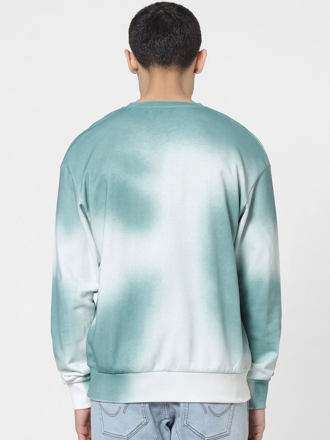 Blue Tie Dye Oversized Sweatshirt