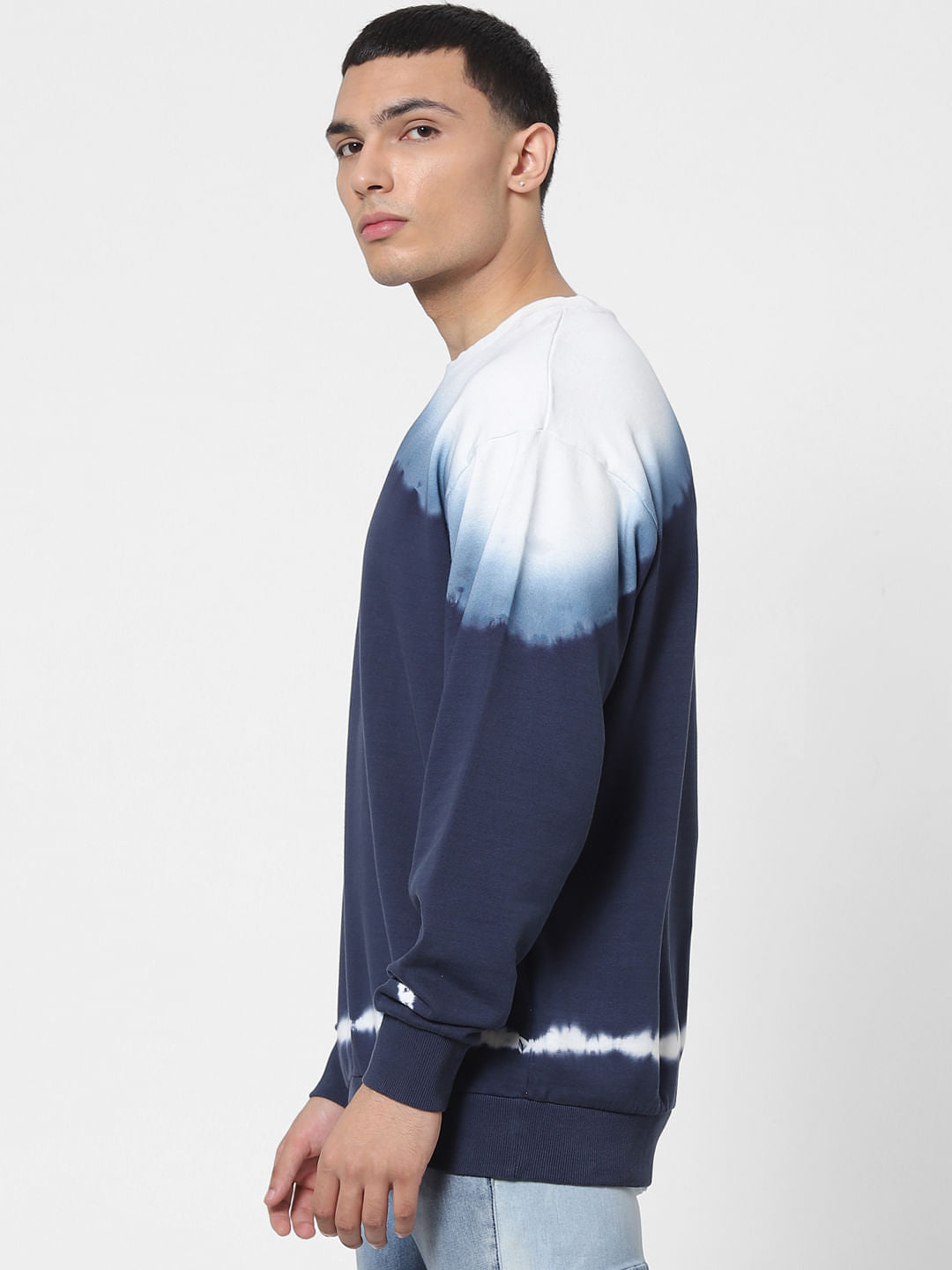 Blue Tie Dye Oversized Sweatshirt