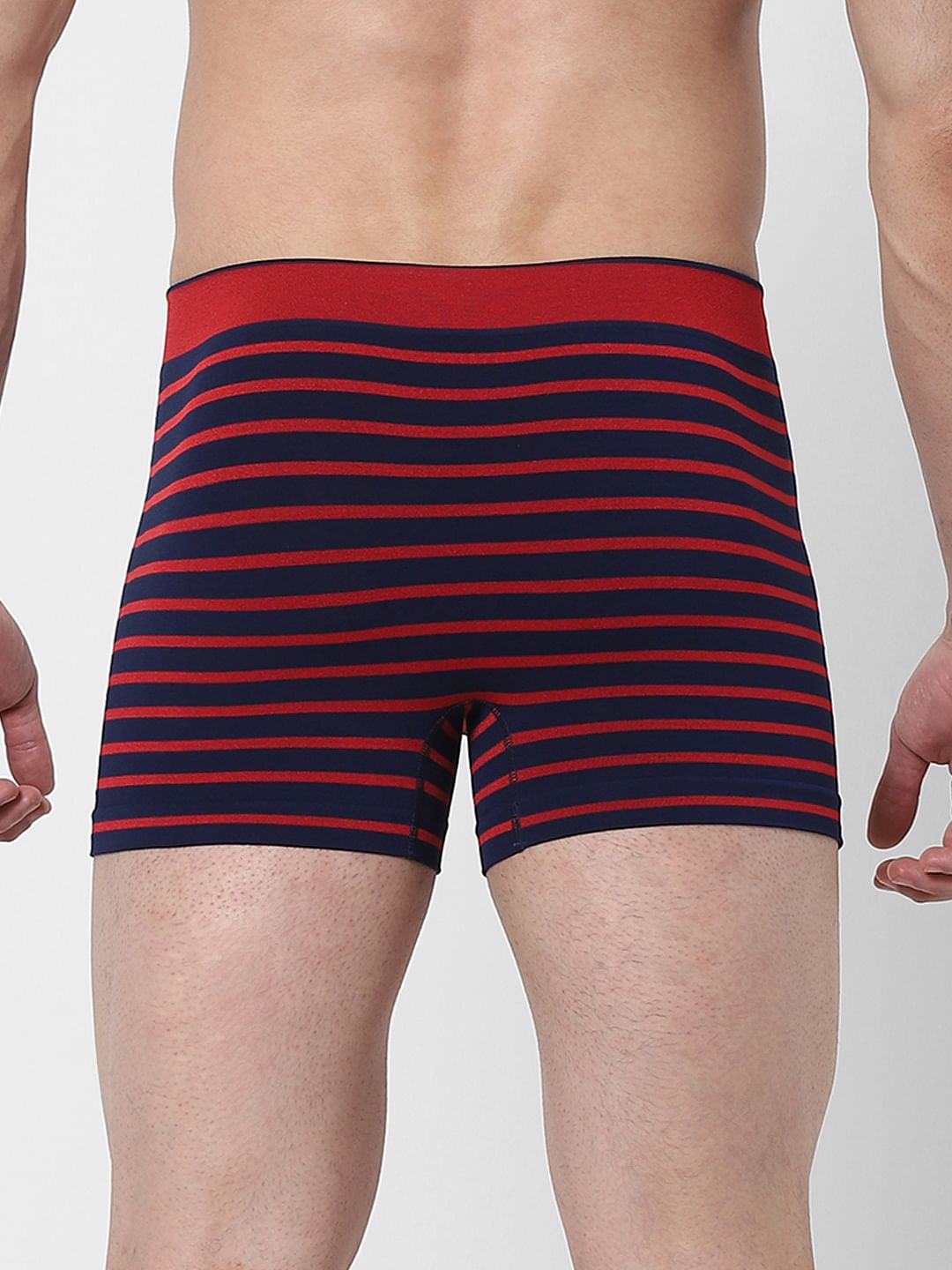 Red Striped Seamless Trunks