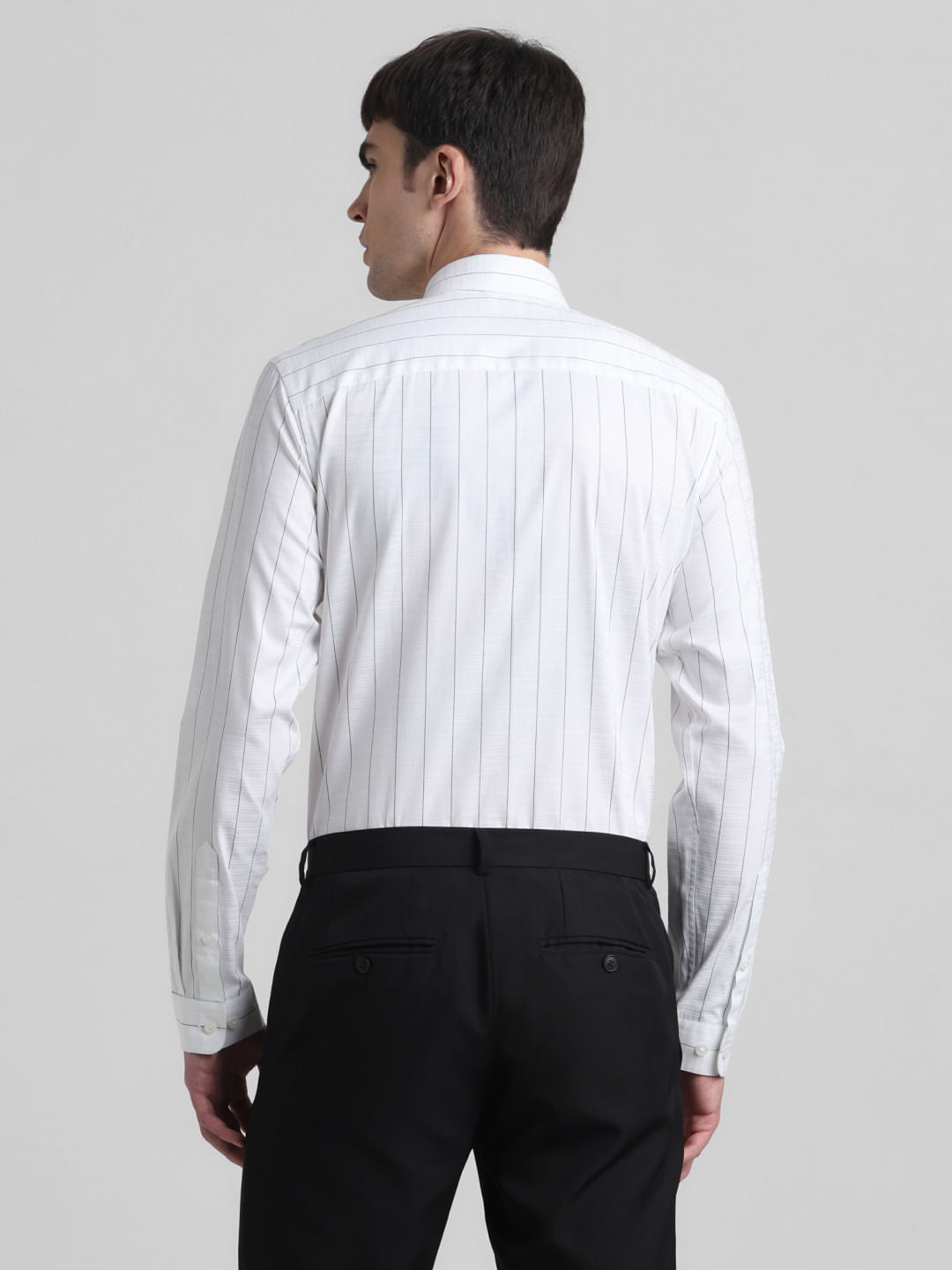 White Striped Dobby Cotton Shirt