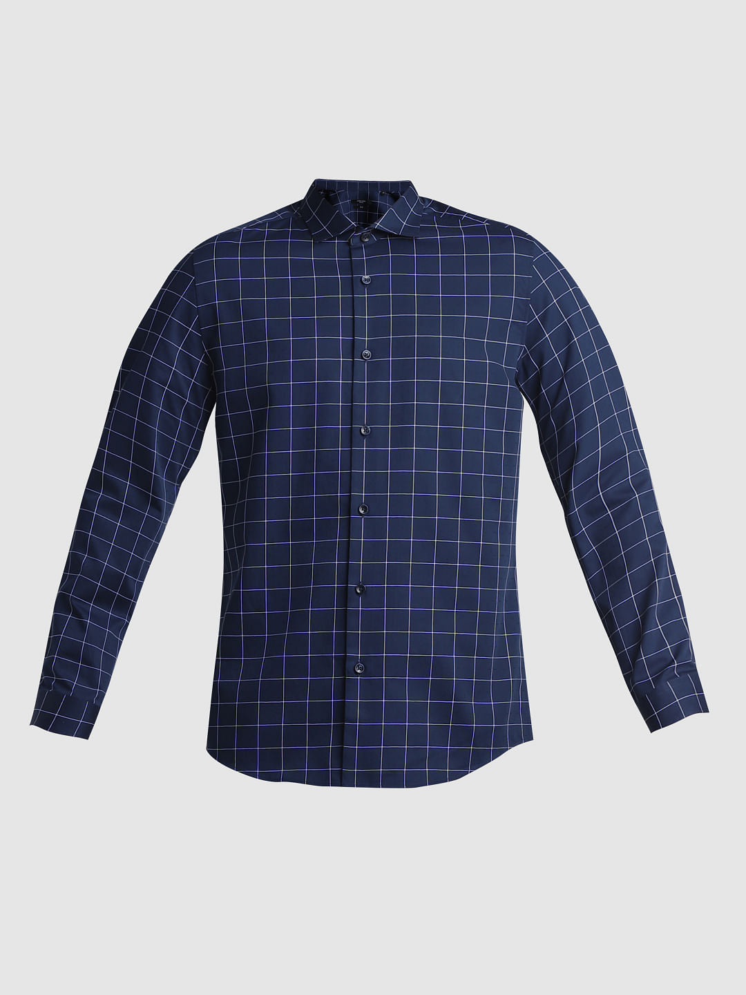 Blue Check Full Sleeves Shirt