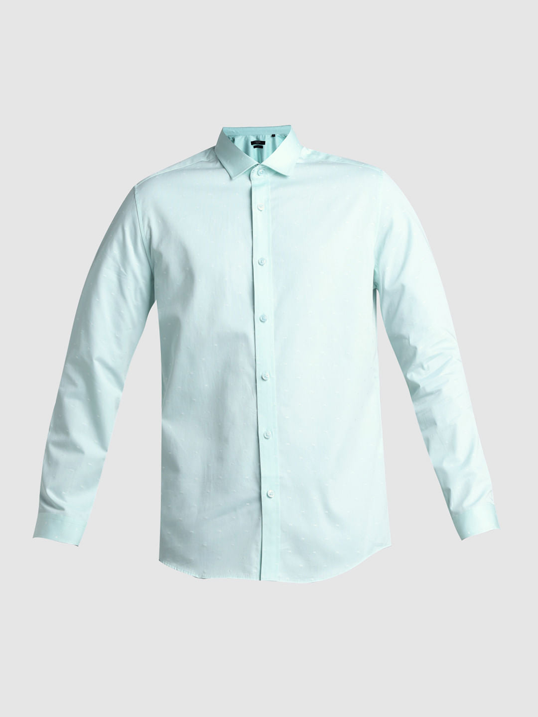 Light Green Dobby Full Sleeves Shirt