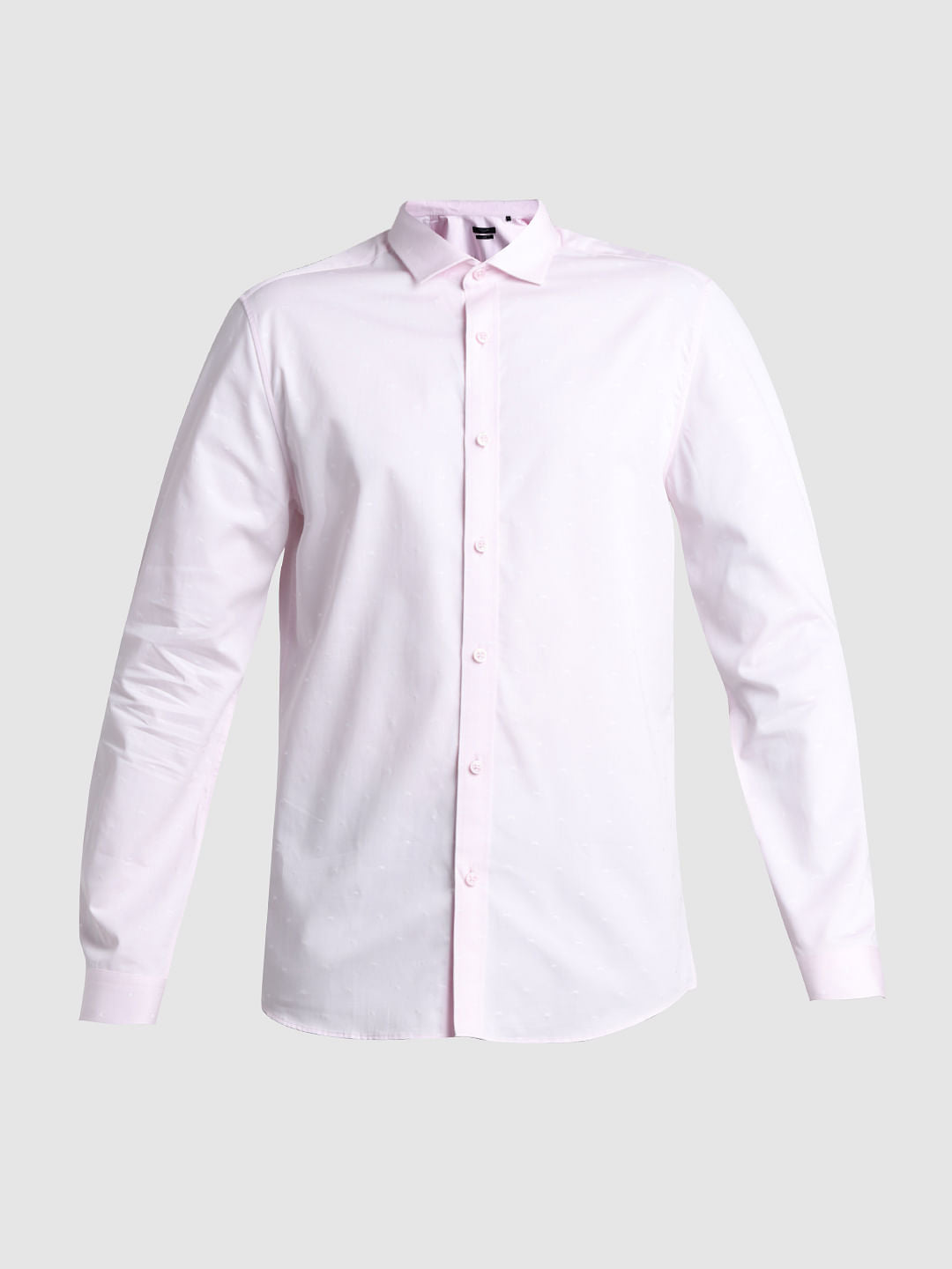 Light Pink Dobby Full Sleeves Shirt
