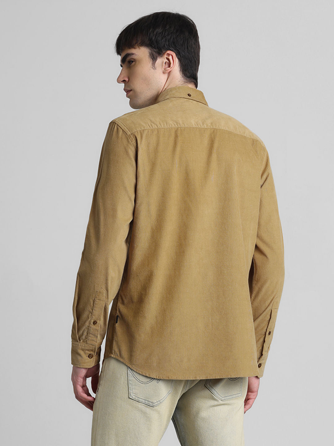 Brown Corduroy Full Sleeves Shirt