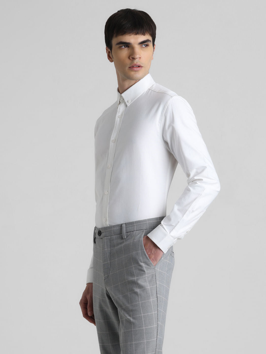 White Oxford Full Sleeves Shirt