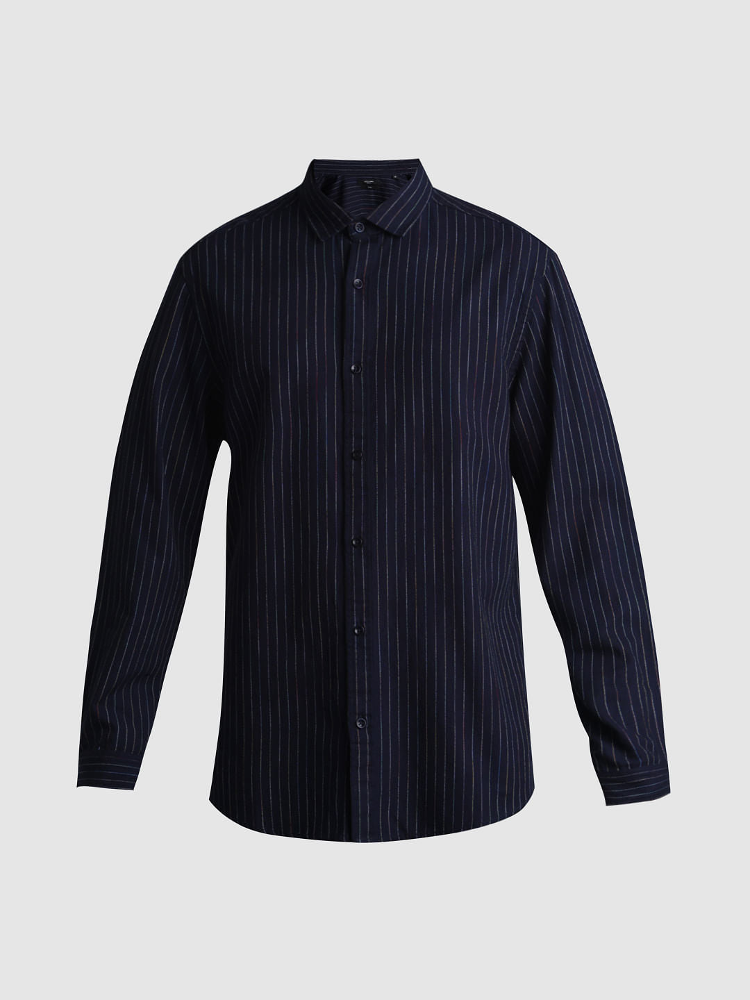 Blue Striped Full Sleeves Shirt