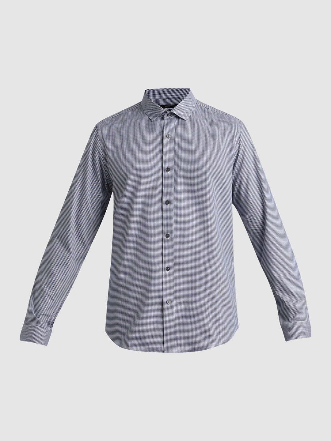 Blue Printed Full Sleeves Shirt