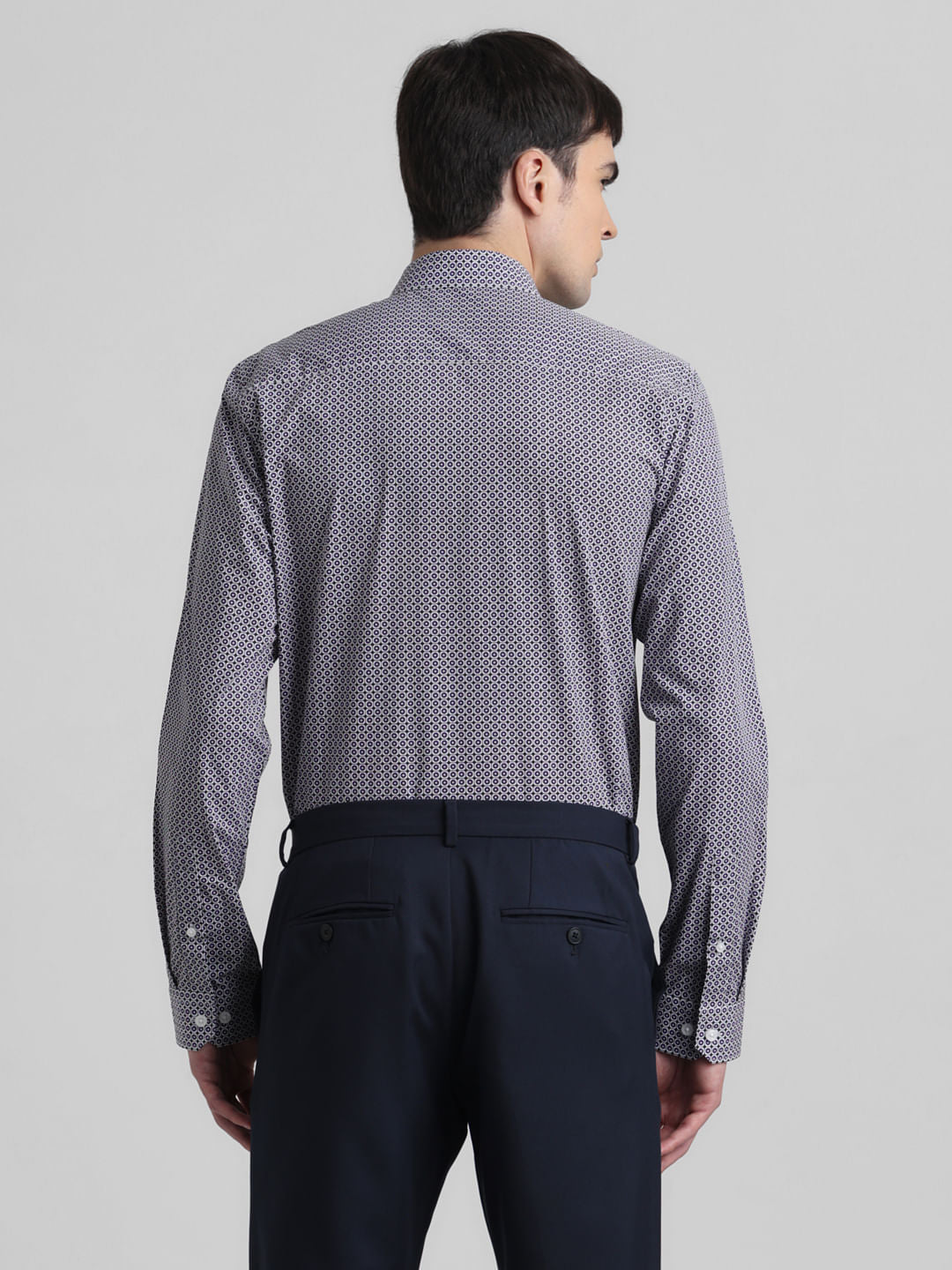 Purple Abstract Print Shirt