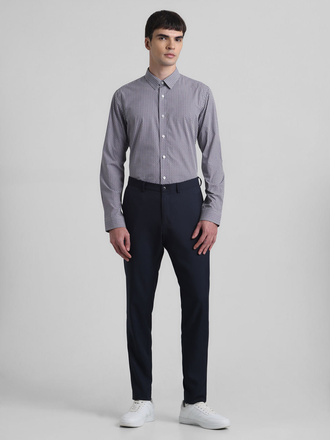 Purple Abstract Print Shirt