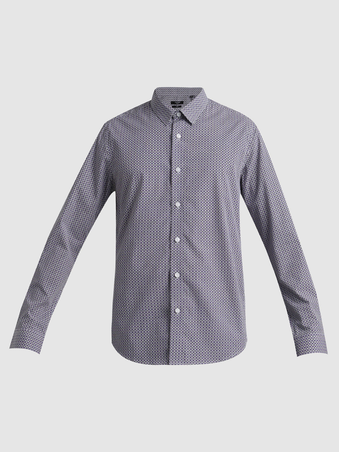 Purple Abstract Print Shirt