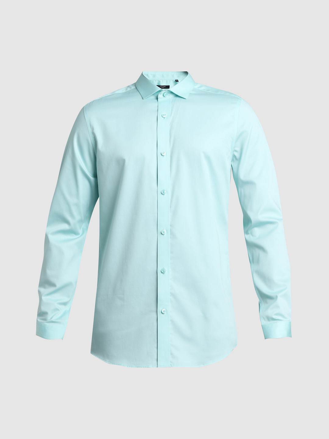 Green Satin Weave Full Sleeves Shirt