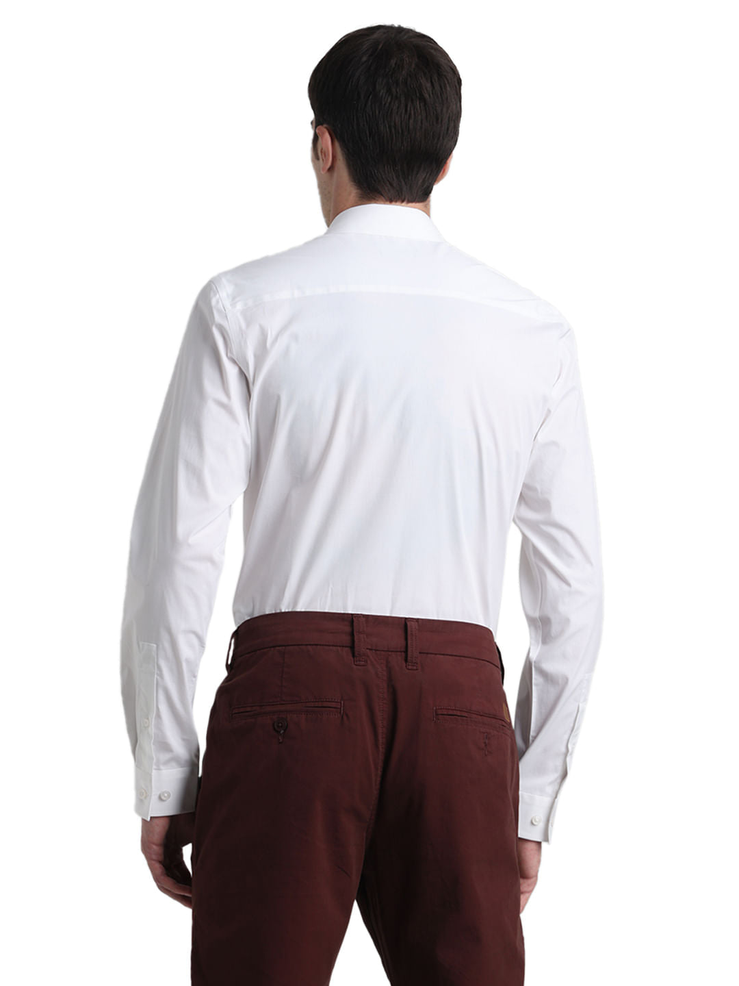 White Poplin Full Sleeves Shirt