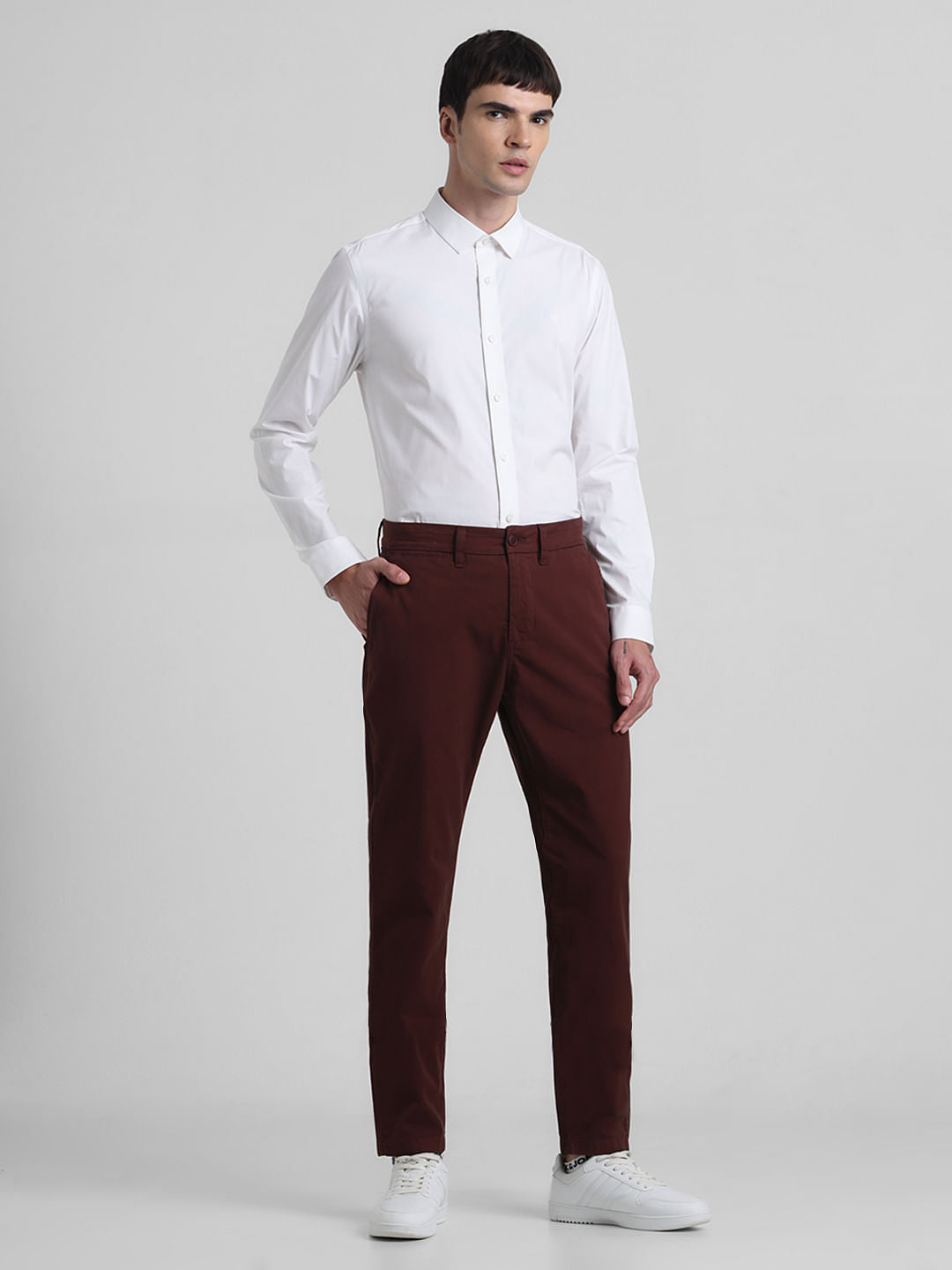 White Poplin Full Sleeves Shirt