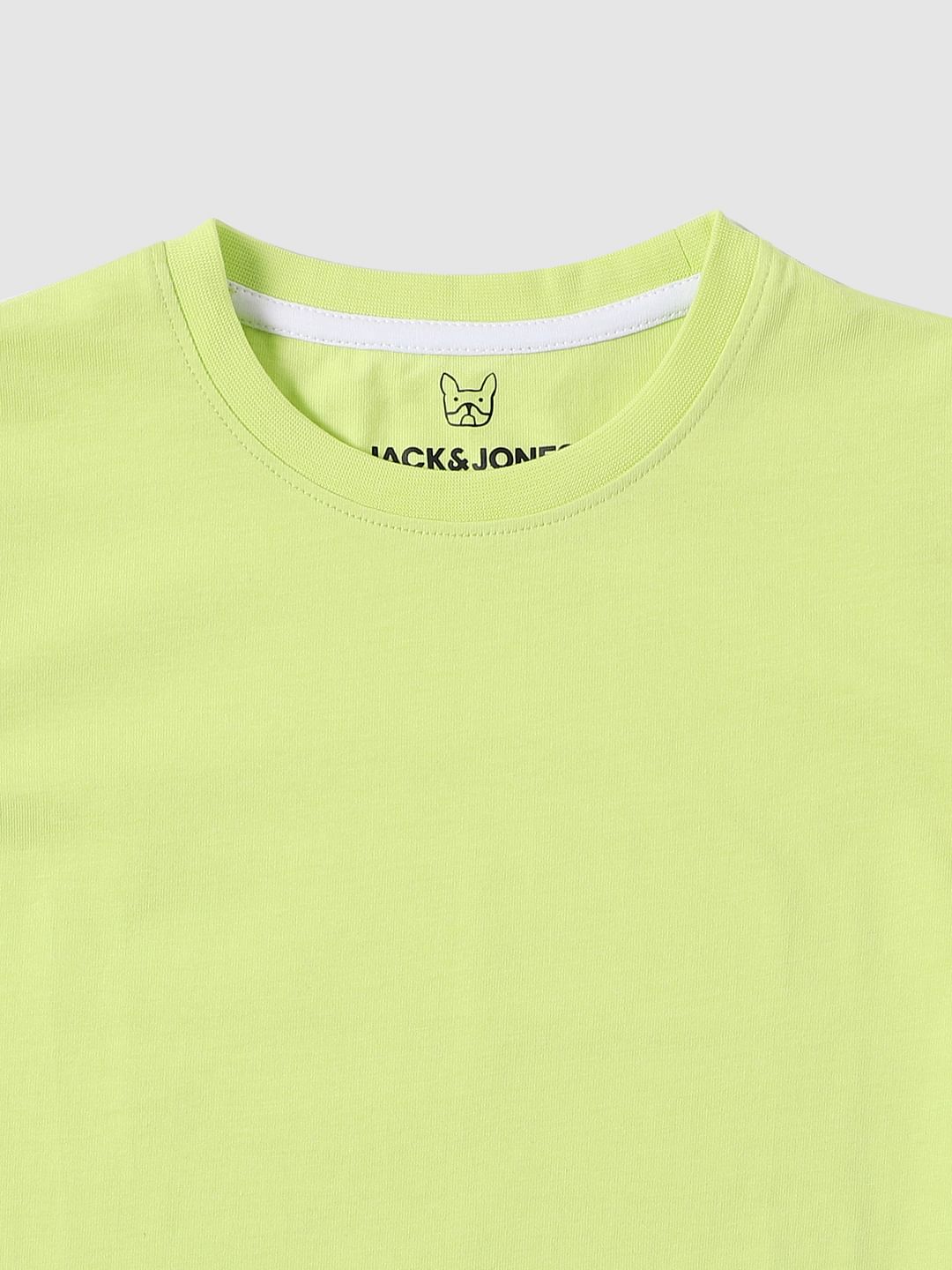 Boys Yellow Graphic Print Crew Neck T-shirt