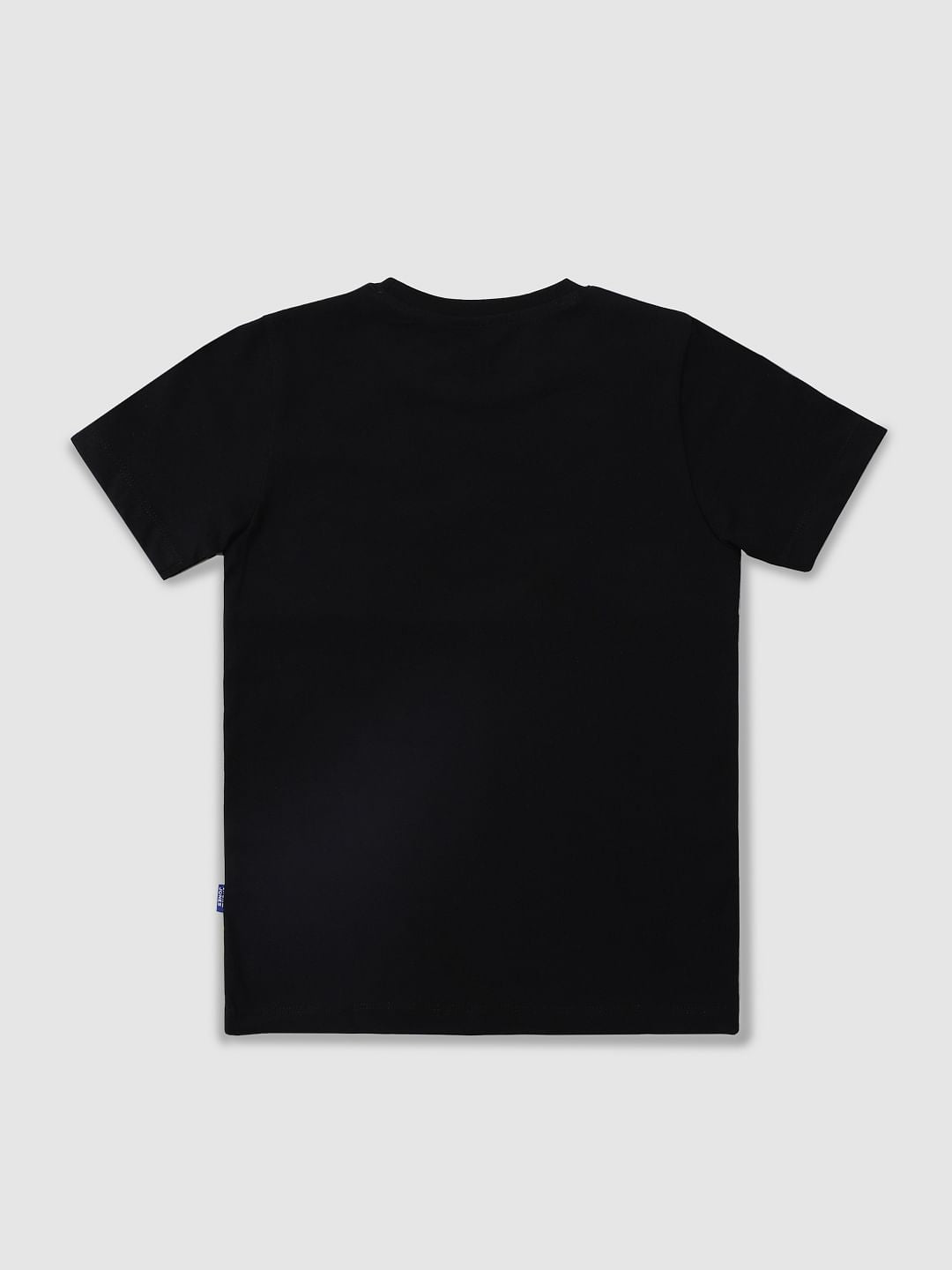 Boys Black Colourblocked Crew Neck T-shirt