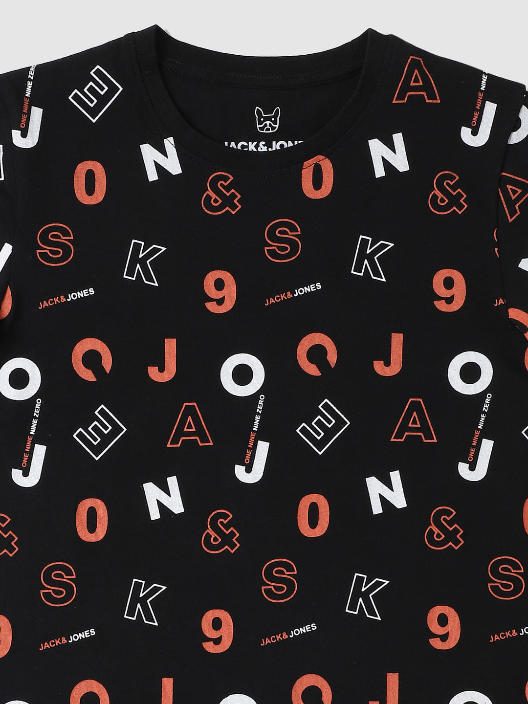 Boys Black All Over Print T-shirt