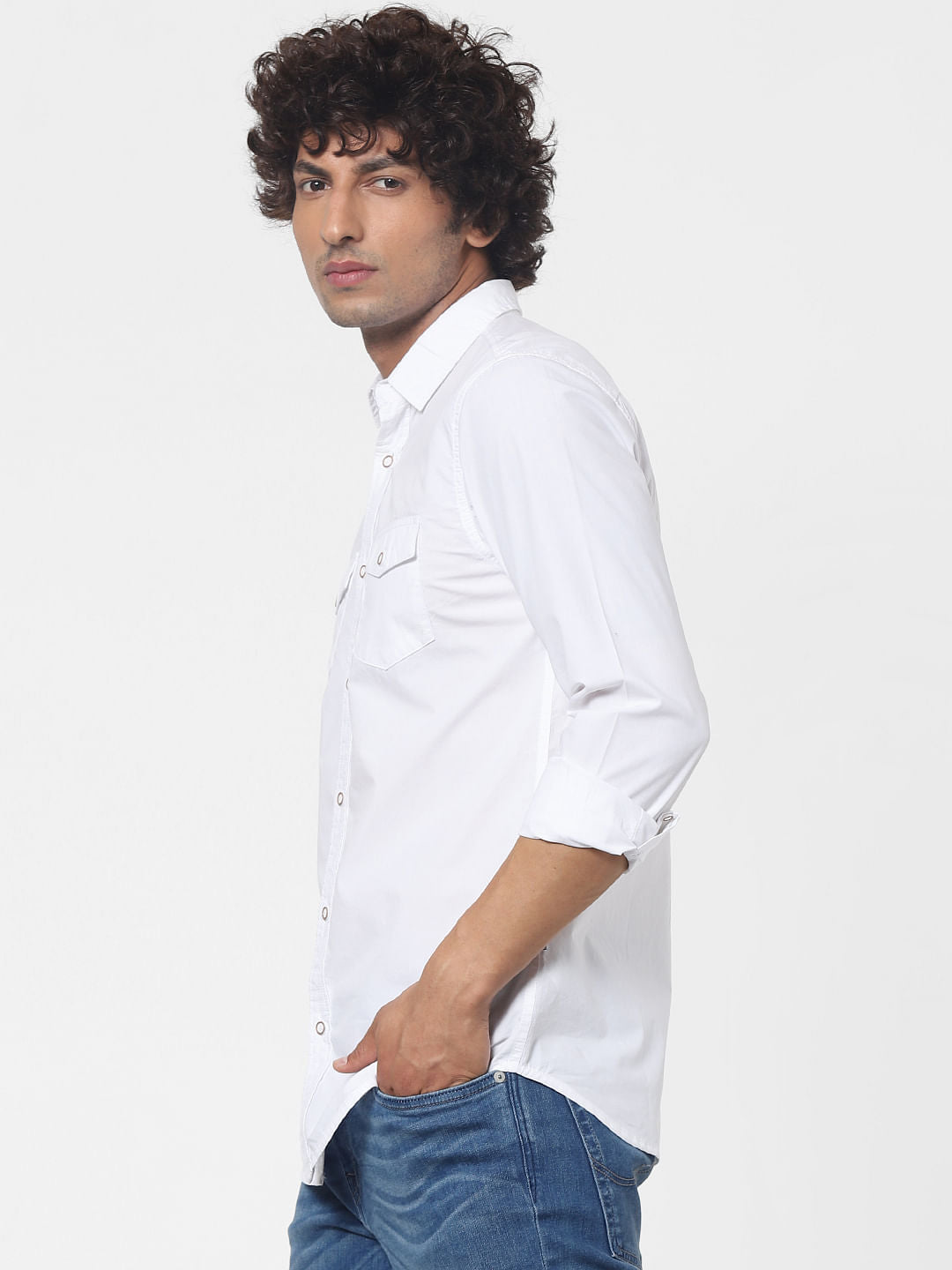 White Full Sleeves Shirt