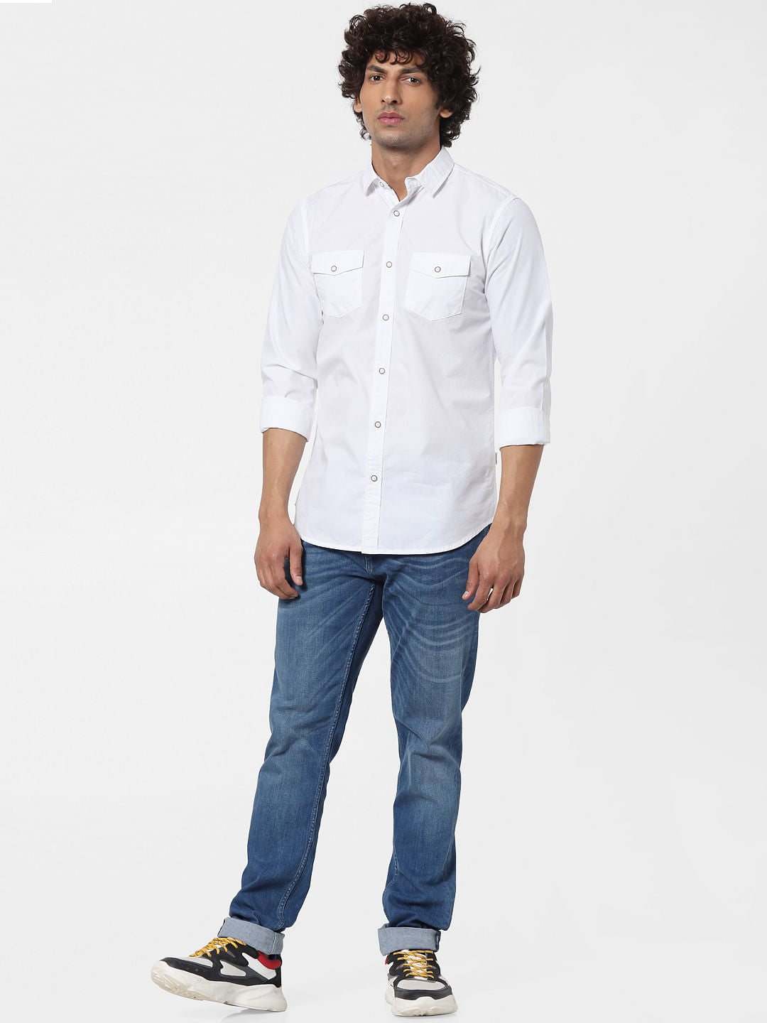 White Full Sleeves Shirt