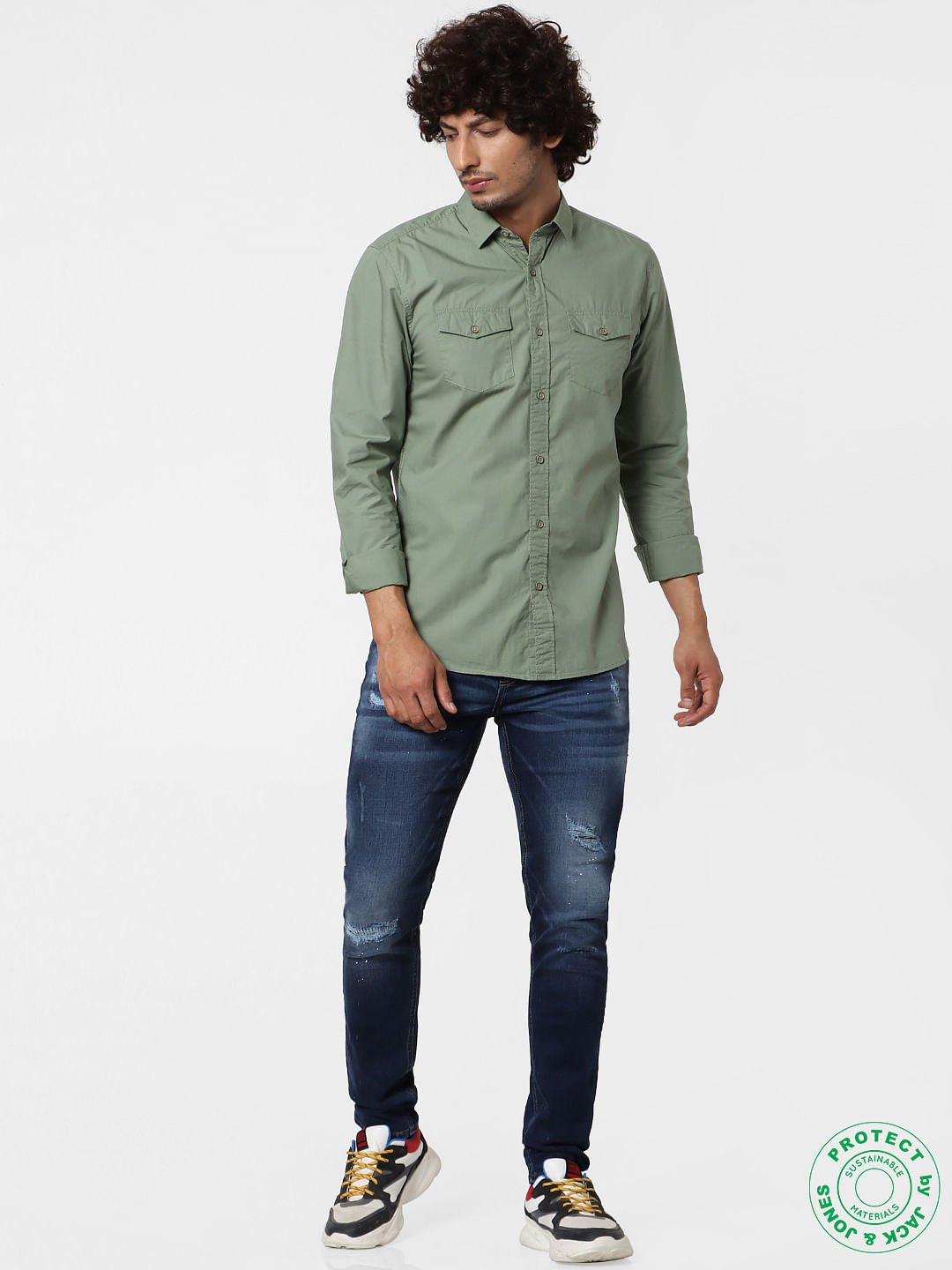 Grey Full Sleeves Shirt