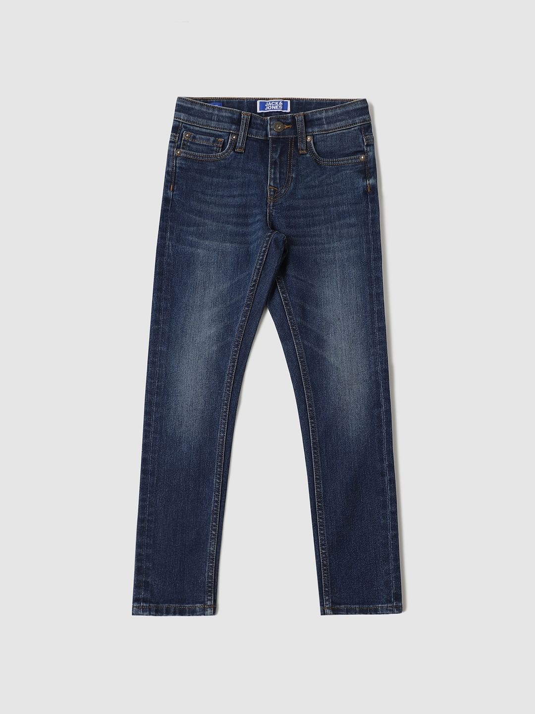 Boys Blue Mid Rise Glenn Slim Fit Jeans - 4/5Y