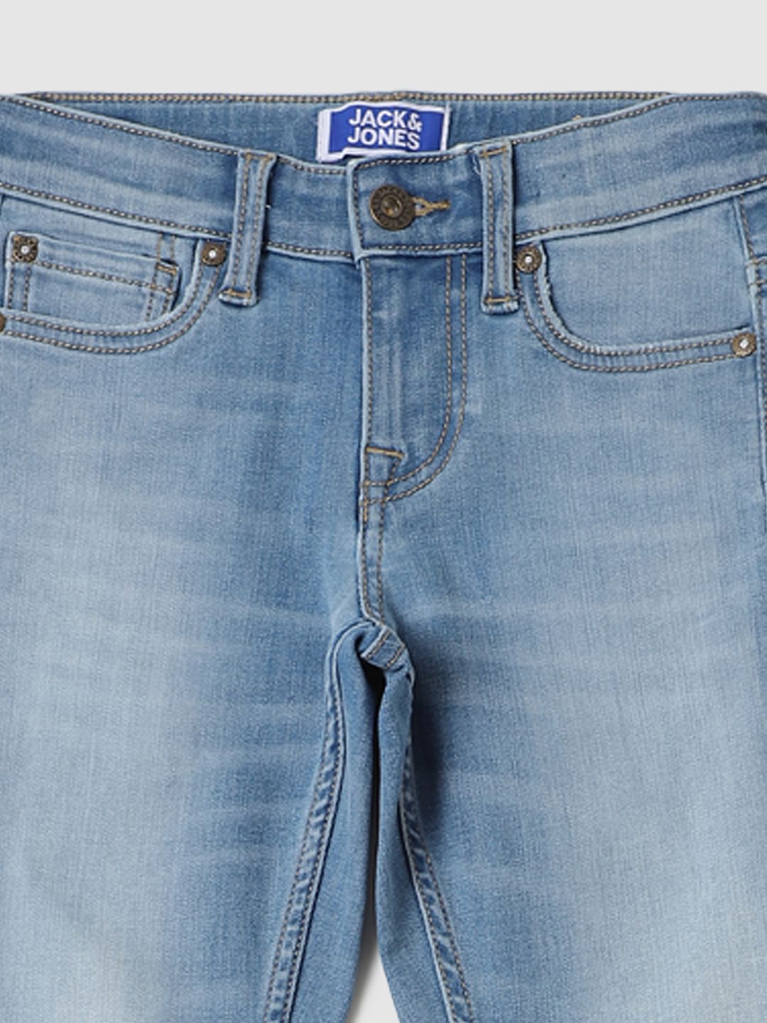 Boys Light Blue Mid Rise Ben Skinny Fit Jeans