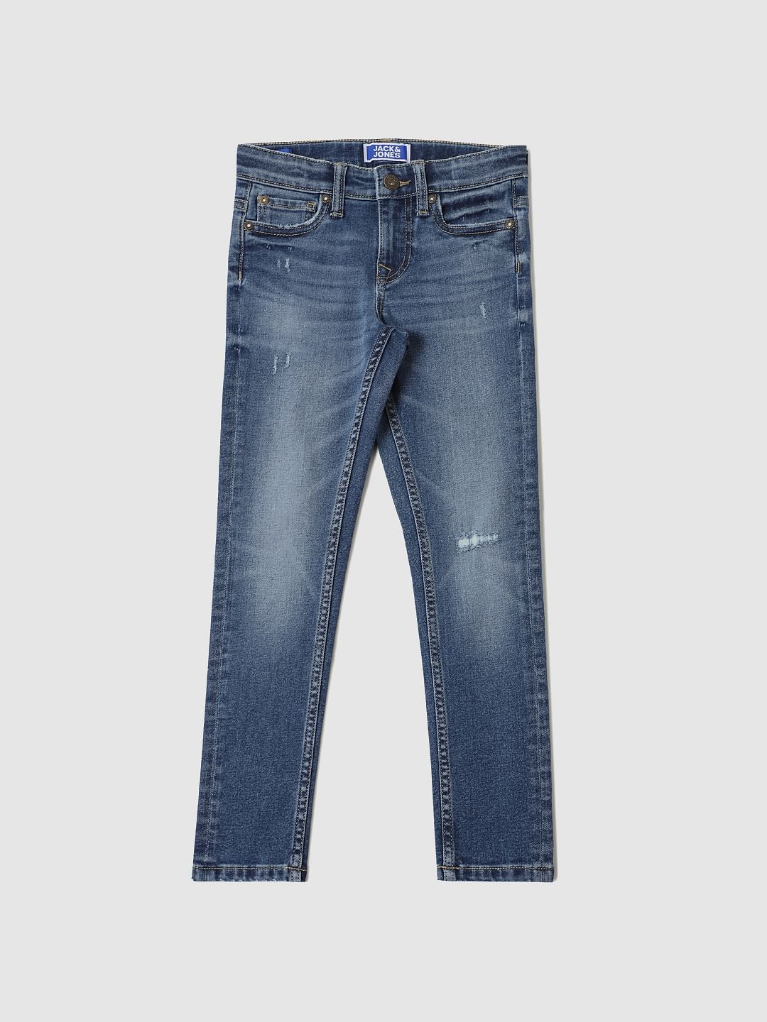 Boys Blue Mid Rise Liam Skinny Fit Jeans - 4/5Y