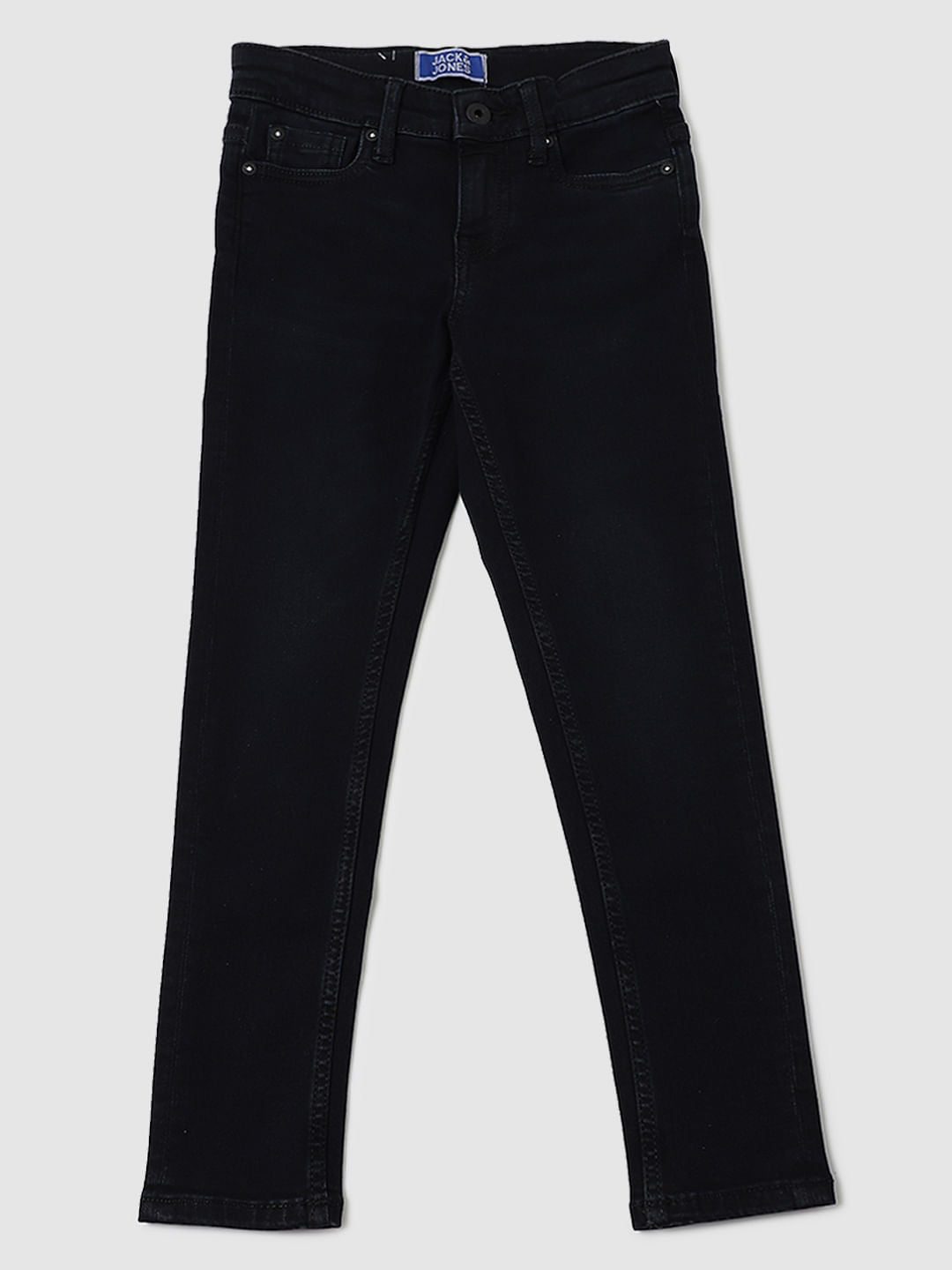 Boys Black Mid Rise Liam Skinny Fit Jeans - 4/5Y