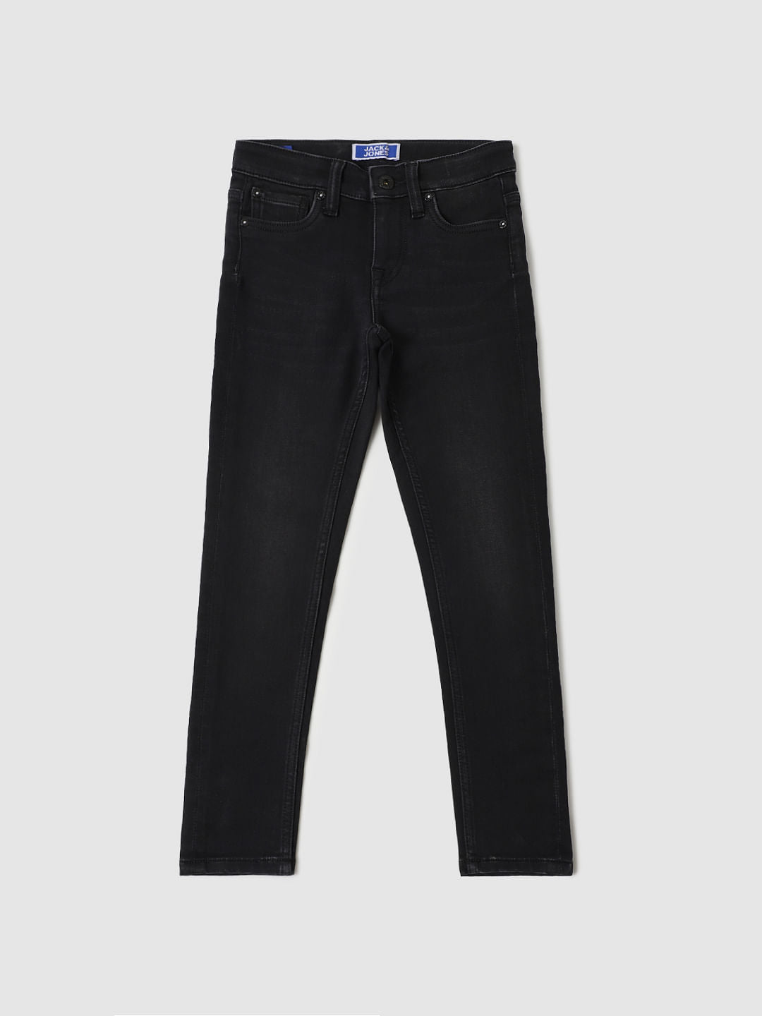 Boys Black Mid Rise Glenn Slim Fit Jeans - 4/5Y