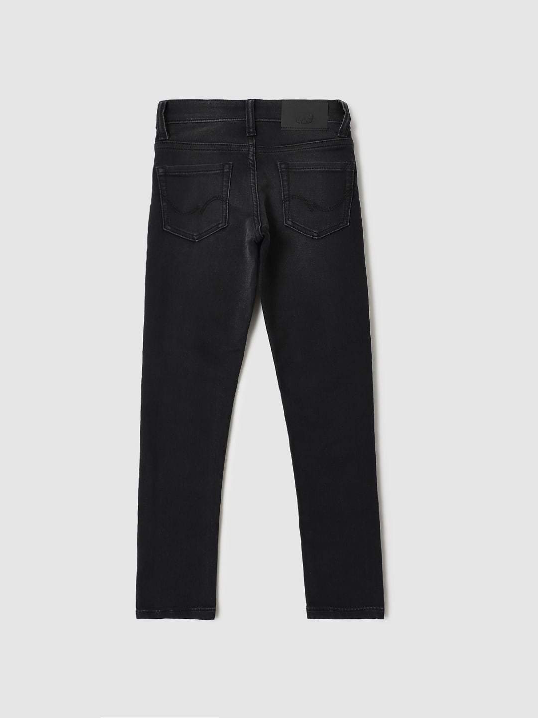 Boys Black Mid Rise Glenn Slim Fit Jeans