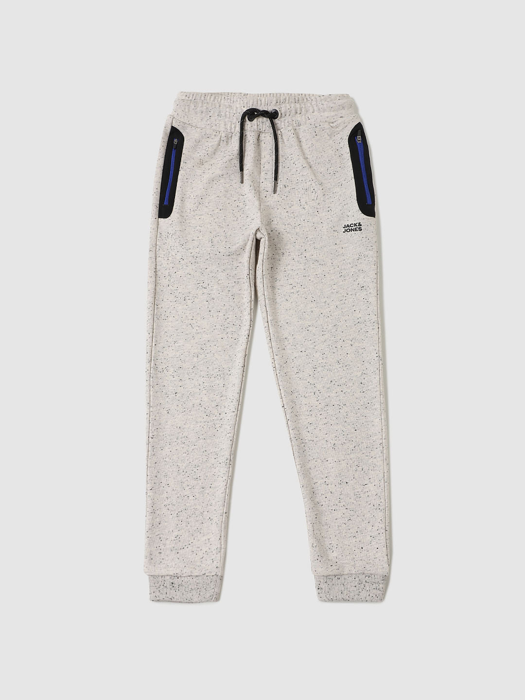 Boys White All Over Print Sweatpants - 4/5Y