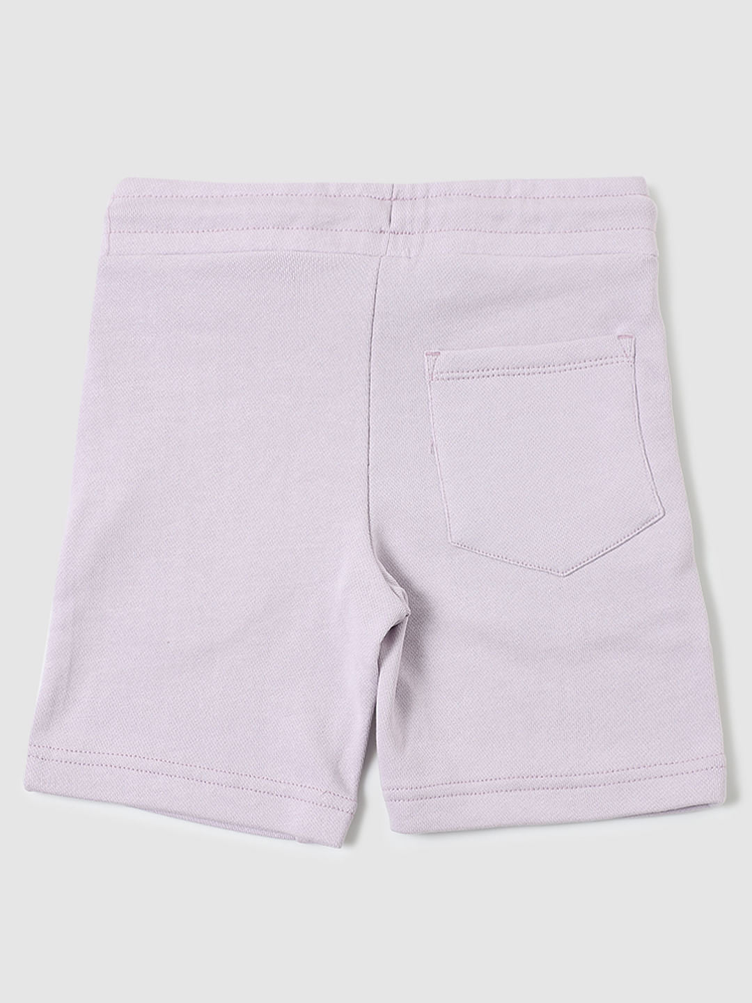 Boys Purple Mid Rise Sweatshorts