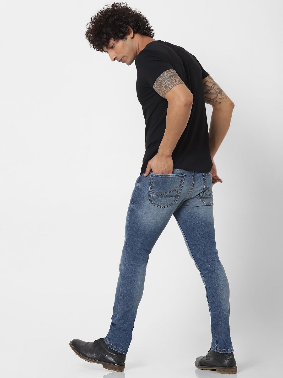 Blue Low Rise Liam Skinny Fit Jeans - 28/30