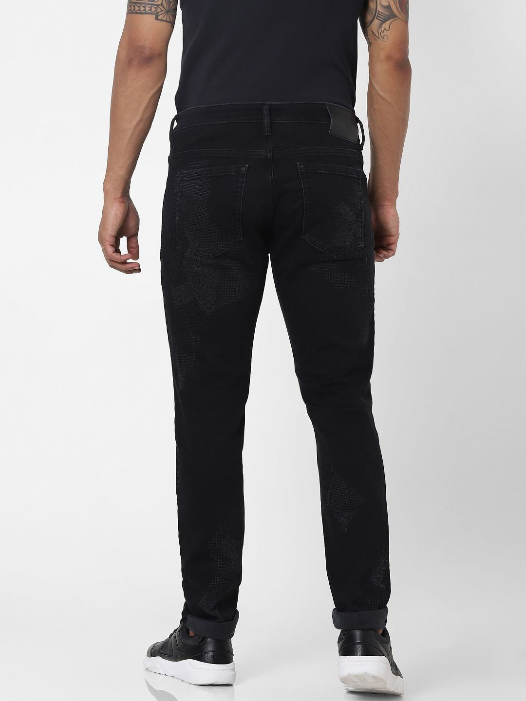 Black Low Rise Glenn Slim Fit Jeans