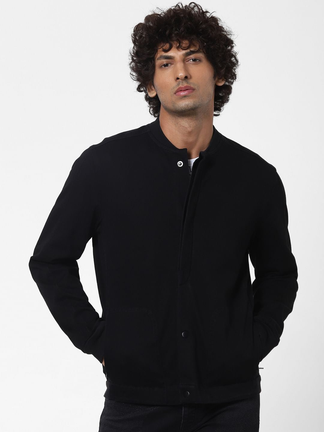 Protect Black Front Open Jacket